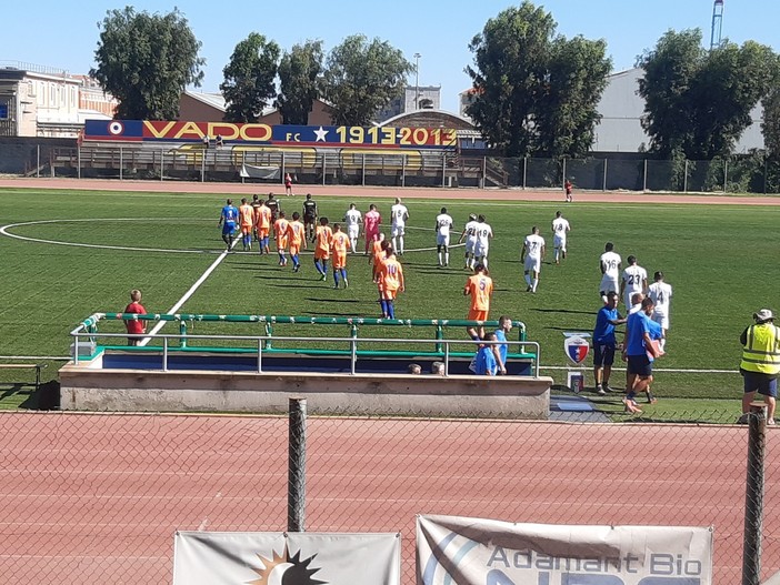 Calcio. Serie D, Vado in scioltezza nell'anticipo: Adusa e Lo Bosco a segno, il Pont Donnaz va ko 2-0