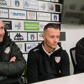 Calcio, Albenga. Sala stampa ricca con Sogno, Trofo e Mastroippolito: &quot;Impatto fantastico con tutto l'ambiente&quot; (VIDEO)