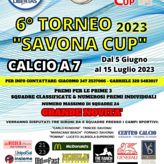 Calcio, Tornei Estivi. La Savona Cup accende i motori: aperte le iscrizioni per la 6° edizione