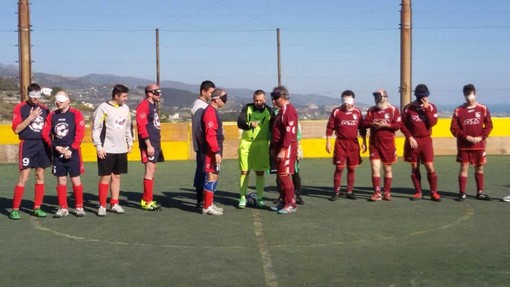 Calcio Non Vedenti. Show del Liguria Calcio, Roma battuta 4-1