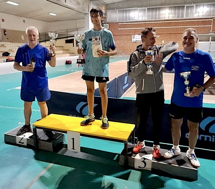 Matteo Marani vince il titolo 'assoluto' della prima prova al 'Grand Prix del torneo regionale di Toirano di tennistavolo