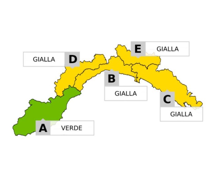 Maltempo, in arrivo l'allerta gialla per temporali sulla Liguria centrale e di levante