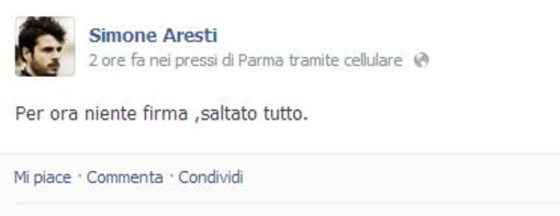 Calcio, Savona: incredibile, saltata la firma tra Aresti e il Parma