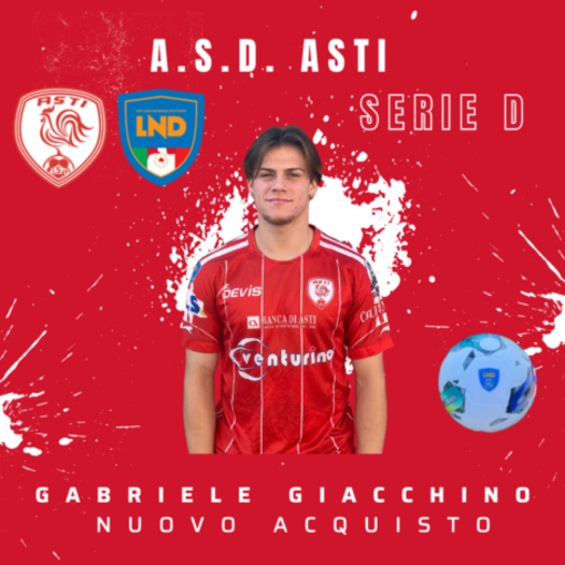 Calciomercato, Serie D. Gabriele Giacchino riparte dall'Asti