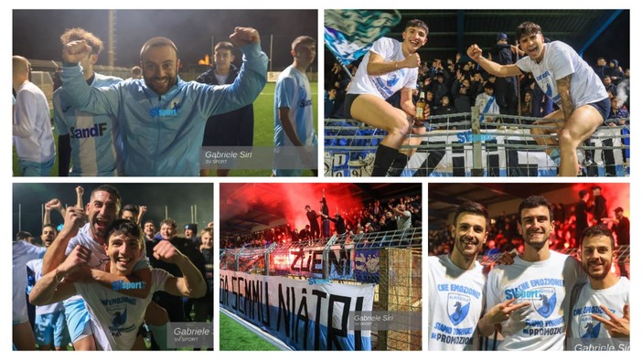 Albissole in Promozione, tutti gli scatti della grande notte biancoceleste (FOTOGALLERY)