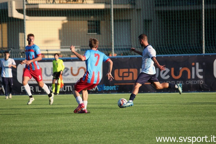 Un'immagine della partita di Coppa tra Pietra Ligure e Molassana