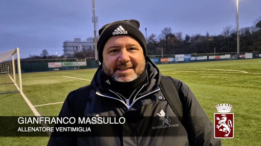 Calcio, Ventimiglia. Massullo si tiene stretta la prestazione contro il Ceriale: &quot;Abbiamo ben figurato contro una squadra che merita l'alta classifica&quot; (VIDEO)