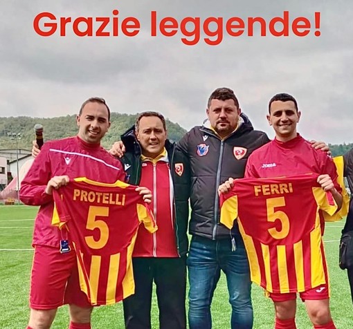 Calcio. Il Millesimo celebra Ferro e Protelli: &quot;Grazie, leggende&quot;