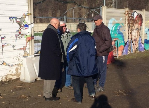 Calcio. Il presidente Giulio Ivaldi in visita ai campi alluvionati: &quot;Pronti a fare la nostra parte&quot; (FOTO e VIDEO)