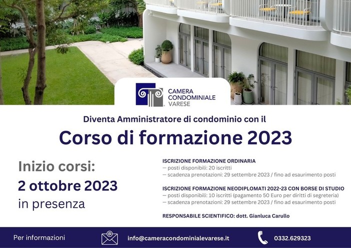 Sblocca il tuo futuro professionale: diventa amministratore di condominio con Camera Condominiale Varese