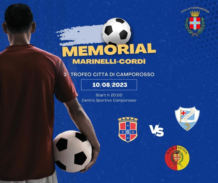 Calcio, Camporosso. Alle 20 c'è il Memorial Marinelli - Cordì, rossoblu in campo con Sanremese e Taggia