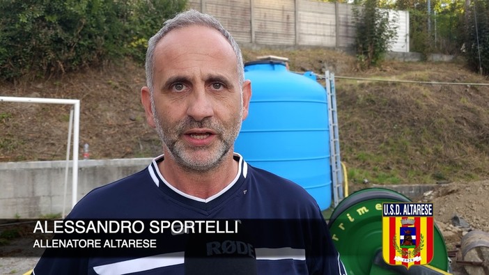 Calcio, Altarese. Bicchiere mezzo pieno per mister Sportelli: &quot;Col Città di Savona meglio del previsto sotto l'aspetto atletico, possiamo crescere in zona gol&quot; (VIDEO)