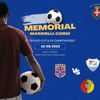 Calcio, Camporosso. Alle 20 c'è il Memorial Marinelli - Cordì, rossoblu in campo con Sanremese e Taggia