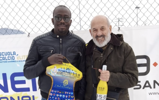 Cairese. Visita al Brin Demba Thiary Ndiaye, vicepresidente dell'accademia Senegal Sport Detection