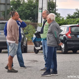 L'incontro di domenica scorsa tra Simone Sinopia e la dirigenza del Legino