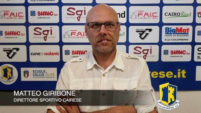 Calcio, Cairese. Il ds Giribone promuove la prima mezz'ora: &quot;Molto bene, normale calare dopo una settimana di allenamenti. Mercato? In arrivo un esterno&quot; (VIDEO)