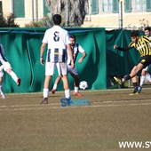 un'immagine della sfida di campionato tra Pra e Savona