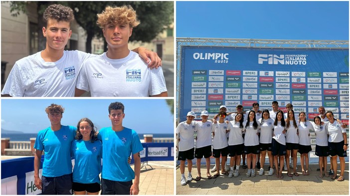 I portacolori del Doria Nuoto Loano non deludono ai campionati italiani in acque libere, pollice alto per  Chiara Guarisco, Alessandro Cominato e Pietro Zangrandi