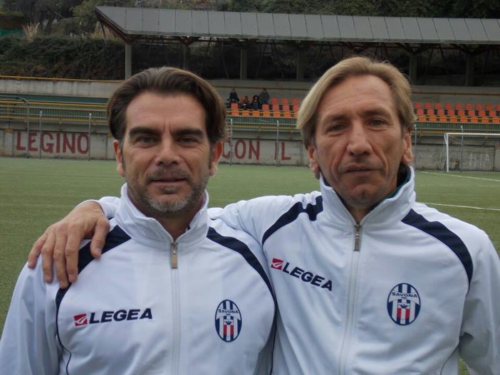 Marco Nappi e mister Monte ai tempi degli Allievi Nazionali del Savona