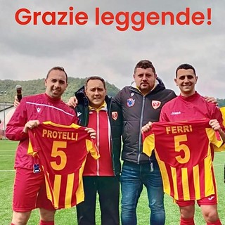 Calcio. Il Millesimo celebra Ferro e Protelli: &quot;Grazie, leggende&quot;