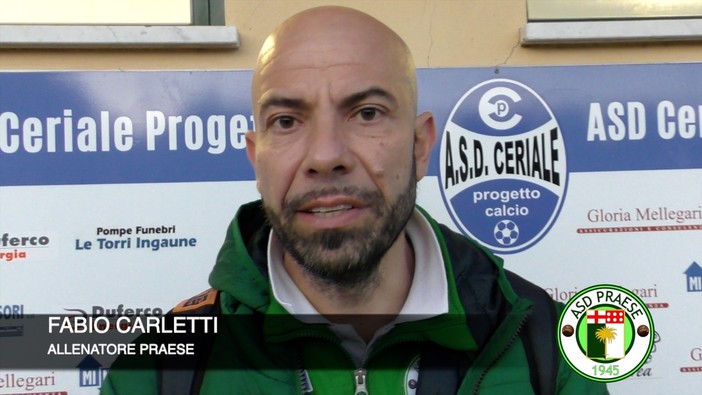 Calcio, Praese. Carletti rende onore al Ceriale: &quot;Mi hanno impressionato, Brignoli grande allenatore&quot; (VIDEO)