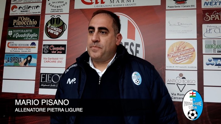 Calcio, Pietra Ligure. Pisano non disdegna il punto di Carcare: &quot;C'erano tutte le condizioni per poter perdere&quot; (VIDEO)