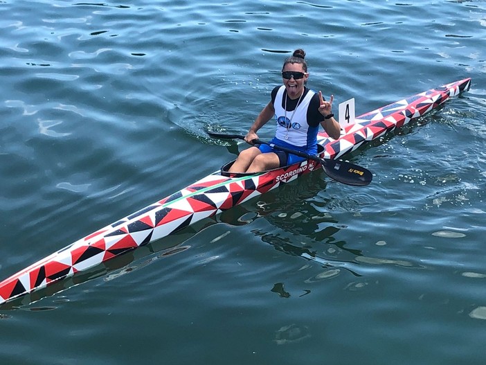 K1. Noemi Scordino è d'oro, la canoista albissolese trionfa nei 200 metri ai campionati liguri