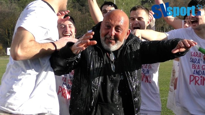 Calcio, Borgio Verezzi. L'emozione di Fabio Cordiale per la promozione: &quot;E' per Paolo Canepa. L'anno prossimo volgiamo essere ancora competitivi&quot; (VIDEO)