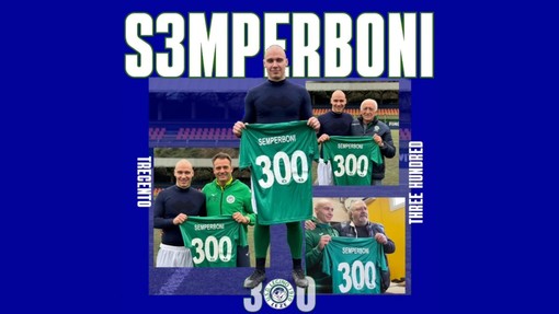 Calcio, Legino. 300 volte Semperboni, ieri il club ha celebrato il traguardo del difensore verdeblu