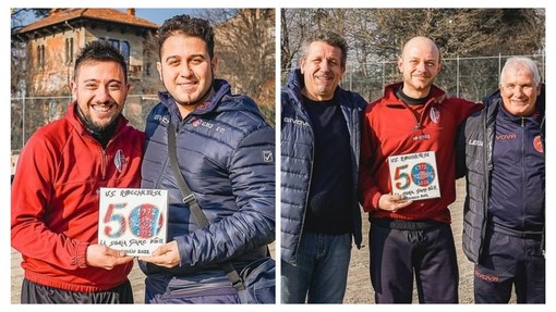 Calcio, Rocchettese. Carpita e Vassalli sempre nel cuore, i due ex premiati prima del match con la Veloce