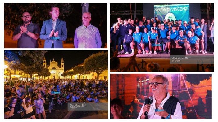 Calcio. Celebrata la terza Notte Biancoceleste. In piazza San Nicolò la Prima Squadra e il Settore Giovanile del Pietra Ligure (Fotogallery)