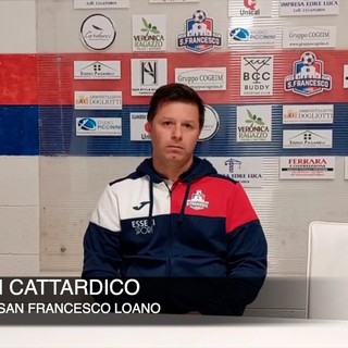 Calcio, San Francesco Loano. Un passo alla volta per Cattardico: &quot;Celle Varazze? Gara attesa non da noi, ora testa al San Cipriano&quot;  (VIDEO)