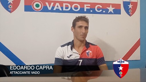 Calcio, Vado. Il primo gol ufficiale è di Capra: &quot;Felice per aver iniziato con una vittoria. Le nostre fiammate? Col tempo avremo un gioco organico&quot; (VIDEO)