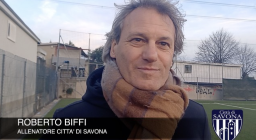 Calcio, Città di Savona. Biffi contento per la prestazione nonostante il campo non fosse nelle condizioni adatte: “Abbiamo avuto l'abilità di andare in vantaggio, gran gol di Rapetti”