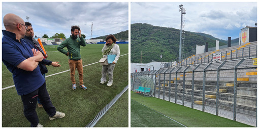 Calcio, Albenga. Visita ok dei tecnici federali e comunali al Riva. Definiti i lavori per partecipare al prossimo campionato di Serie D