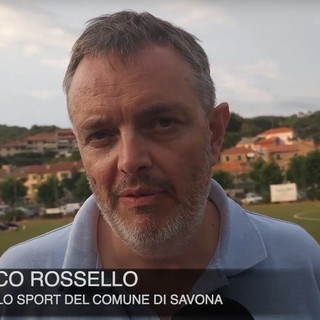 Calcio, Savona. L'assessore Rossello al primo allenamento degli Striscioni: &quot;Felice di aver accettato l'invito. Bacigalupo? L'obiettivo è unire le forze&quot; (VIDEO)