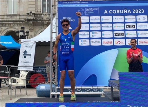 Doria Nuoto Loano. A La Coruna arriva un secondo posto per Giovanni Sciaccaluga alla World Triathlon Para Cup