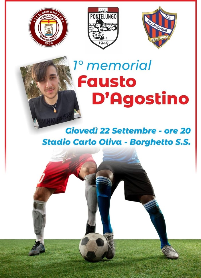 Calcio. FCD Borghetto organizza il 1° Memorial Fausto D'Agostino