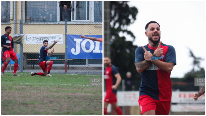 Calcio, Eccellenza. IL DERBY E' ROSSOBLU! La San Francesco Loano batte il Pietra Ligure con le zampate di Cargiolli e Carastro