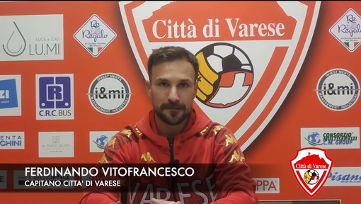 Città di Varese, per Vitofrancesco parole da capitano dopo il gol al Vado: &quot;Siamo uomini e lo abbiamo dimostrato. Il gol? Lo dedico a me&quot;